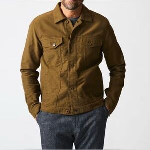 $348 NWT Billy Reid Trucker Jacket XS Green Men's 100% Cotton Moleskin Tupelo